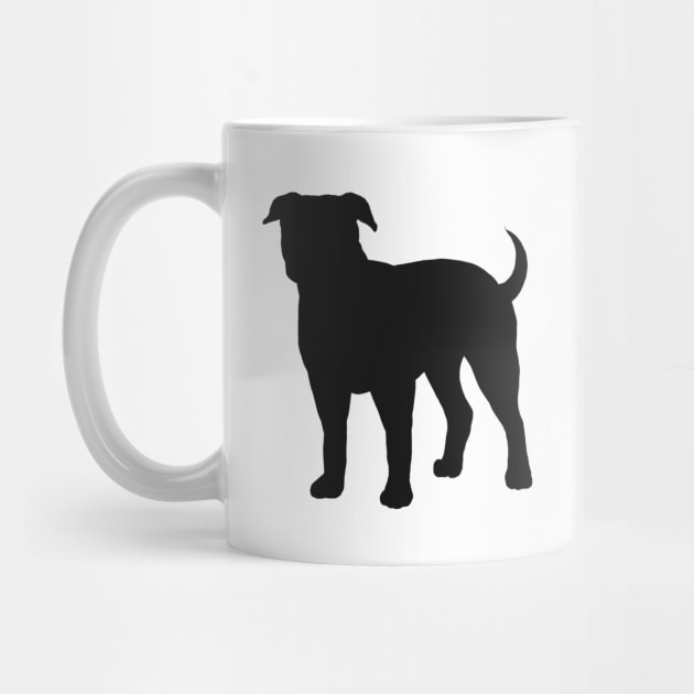 American Bulldog Silhouette by Coffee Squirrel